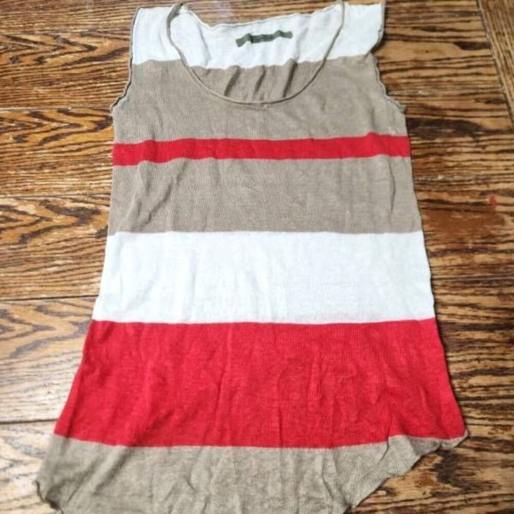 Enza Costa multi color striped tank